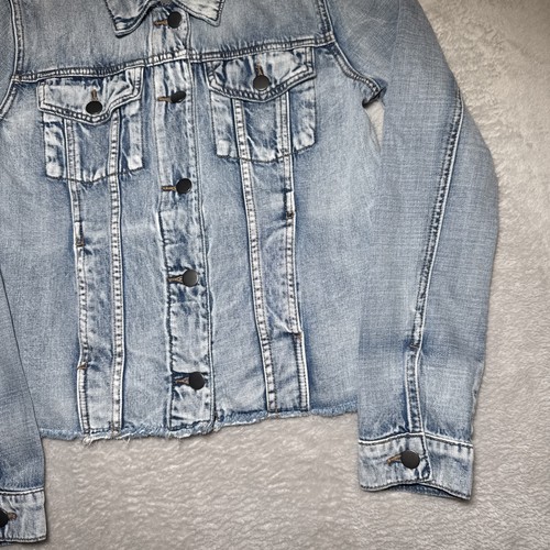 Kut from the Kloth Julia Crop Jacket Light Wash Blue Jean Jacket XS - Picture 3 of 14