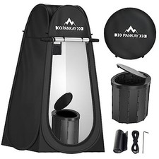 Portable Toilet with Pop up Privacy Tent, X Large Camping Toilet Portable