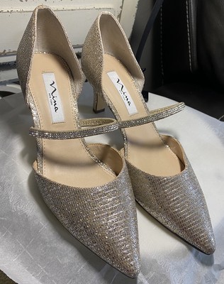  Nina Evening Silver Shoes
