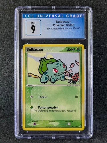 2006 Pokemon BULBASAUR #45/100 EX Crystal Guardians Unlimited Common CGC 9