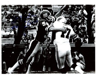 PAT HUGHES NEW YORK GIANTS #56 NY GIANTS autographed 8x10 w/COA