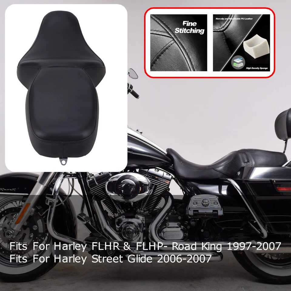 Low-Profile Rider Passenger Seat For Harley Street Glide 06-07 & Road King 97-07 Foto 4 de 4