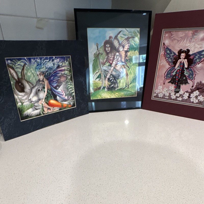 Fantasy Fairy Framed Art Prints/Posters Lot of 3 - 3 Designs Collectible