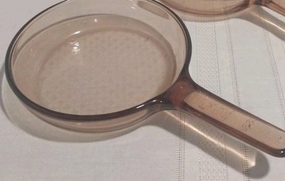 Vision Ware Amber 7  Skillet Fry Pan Waffle Bottom Corning Ware. 