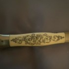 Jim Serven small lock blade 2.5” blade 5.75” overall. Etched aftermarket — photo 8