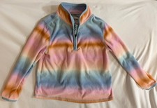 OshKosh B  gosh Toddler Fleece Pullover Quarter Zip Pastel Stripe 5T