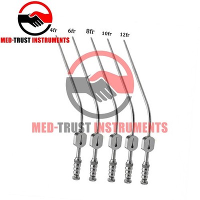 Fukushima Teardrop suction Tubes brain surgery Fr 4,6,8,10,12 5 PCs Set