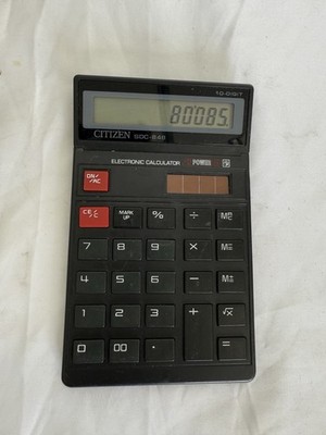 Vintage Citizen SDC-848 10 Digit Electronic Calculator - Dual Solar & Battery