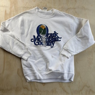 Vintage J.E. Morgan Sweatshirt Mens Small White Ozark Mountain Country USA