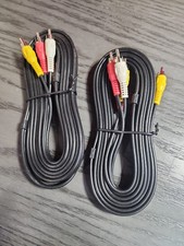 2 RCA Cables Both 4 Foot Red White Yellow NEW