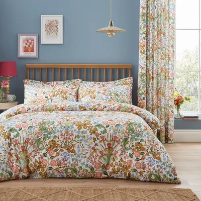NEU IM PAKET DUNELM Eliza Botanical Polycotton King Size Bettwäscheset