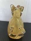 Beautiful GCA Art Glass Squirrel Murano Style Amber/Gold Tone — photo 4