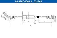 ATE 83.8207-0340.3 Bremsschlauch FüR Ford