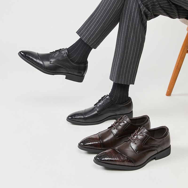 SAOLA Scarpe da uomo primavera stringate a punta eleganti formali business matrimonio ecopelle