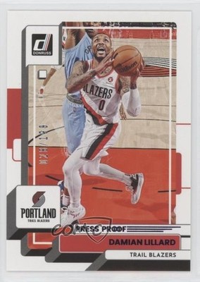2022-23 Panini Donruss Purple Press Proof 28/199 Damian Lillard #106 02v3