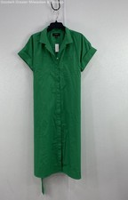 Banana Republic Womens Green Solid Shirt Dress Dress Medium M 705731-02-1