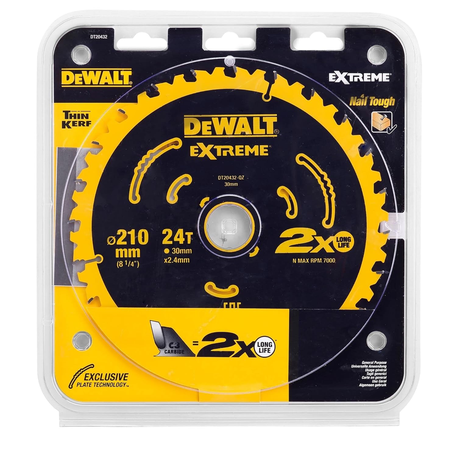 Dewalt DT20432-QZ Lama Sega Circolare CSB Estremo 210x30 мм 60 Т 11390₽