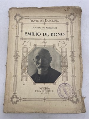 AUGUST VON MARSANICH - EMILIO DE BONO - IMPERIA VERLAG
