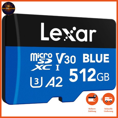 Micro SD Karte 512GB UHS-I Klasse 10 U3 V30 A2 bis 160 MB/s für Smartphones 4K