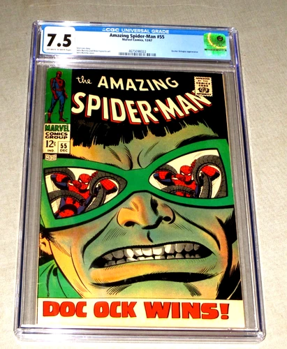 1967- MARVEL COMICS SPIDER-MAN # 55 DOCTOR OCTOPUS APP- CGC 7.5-ROMITA COVER KEY