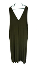ASOS Dark Olive Green Sleeveless V-Neck Maxi Dress