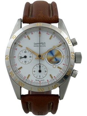 Eberhard & Co Champion Mareoscope Automatik Chronograph mit Box, funktioniert