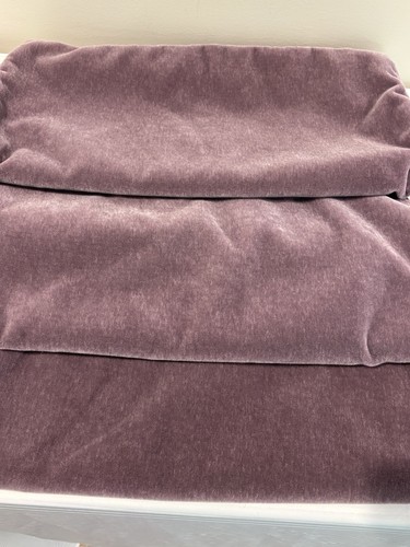Velvet Pillow Covers Set Of 3 Plum Color With Zip Closure Like Pottery Barn