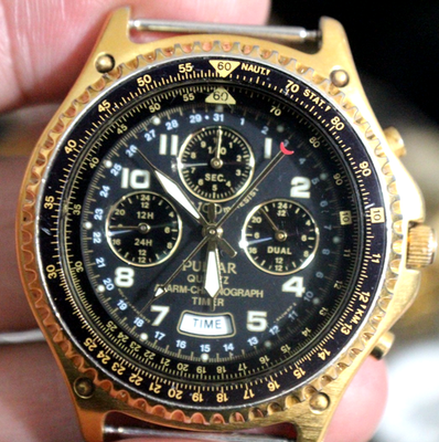 Vintage PULSAR Multi Function Quartz Men's Watch N945 - 6A20 | eBay