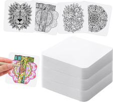60 Pcs White Paper Tiles for Zen Square Art, 3.5'' X 3.5'' Blank Artist'S Tile T