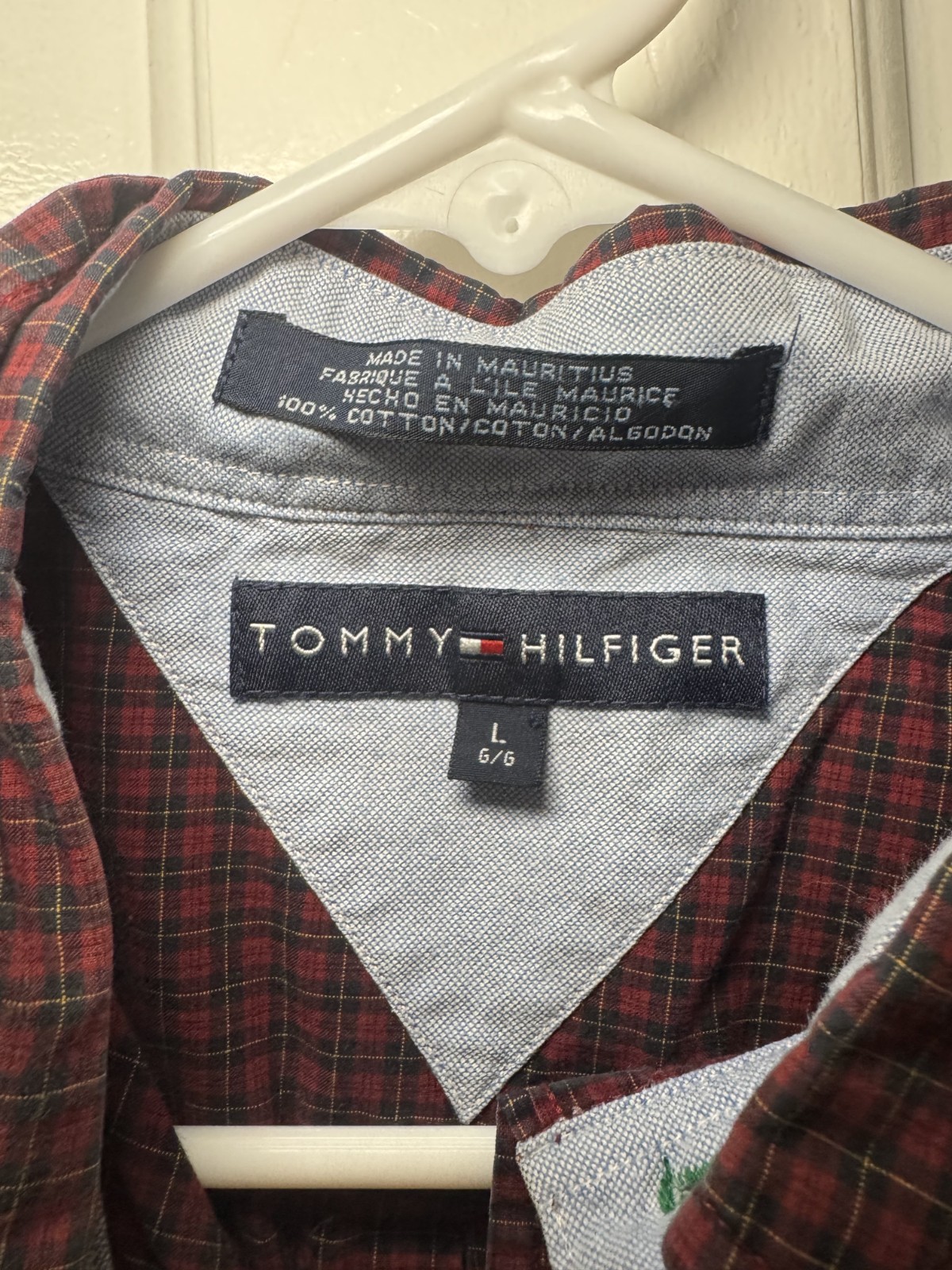 Tommy Hilfiger Long Sleeve Button Down Shirt Size Large Cleaned thumbnail 4