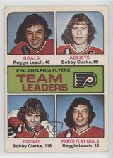 1975-76 O-Pee-Chee Reggie Leach Bobby Clarke #325 HOF pb9