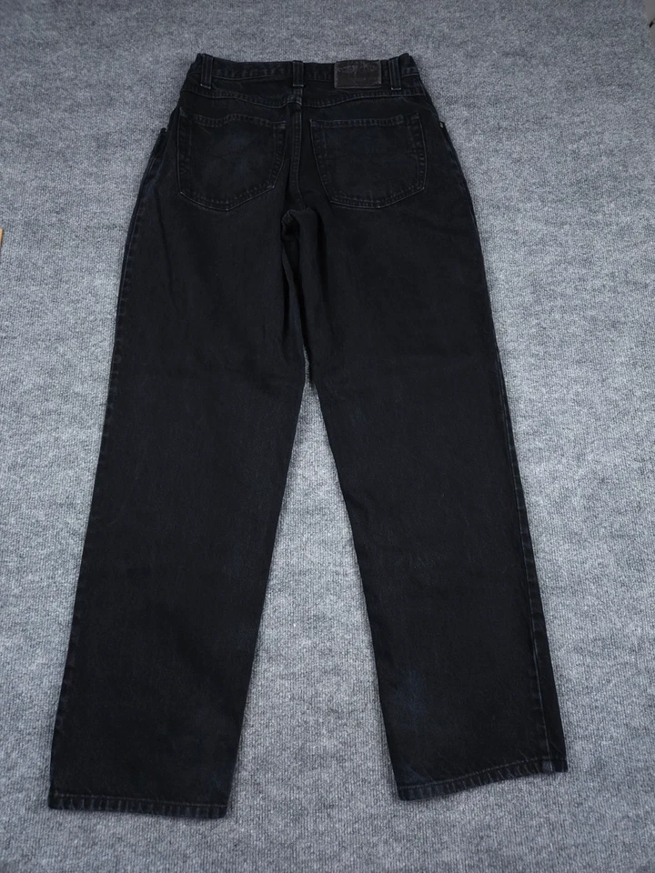 Jeans masculino vintage azul âncora BAGGY 34 x 34 (ADEQUADO PARA 30 x 33) preto manchado Y2K - Imagem 2 de 4