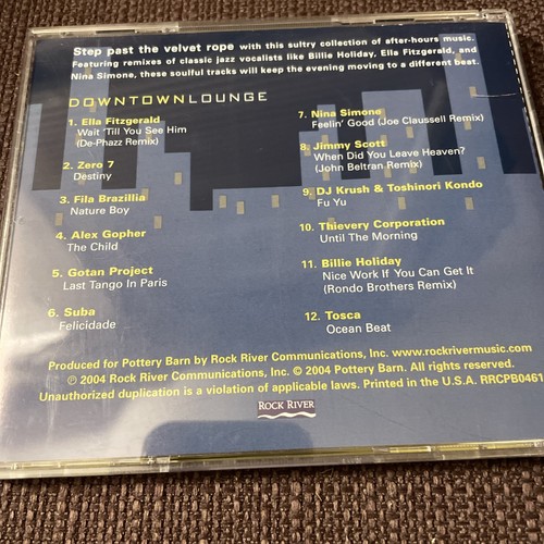 Pottery Barn Downtown Lounge CD 2004, Rare - Imagen 2 de 5
