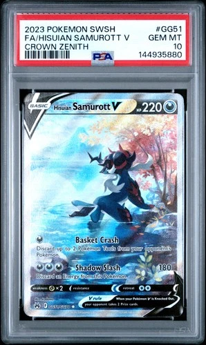 5880 Hisuian Samurott V 2023 Pokemon SWSH Crown Zenith #GG51 PSA 10