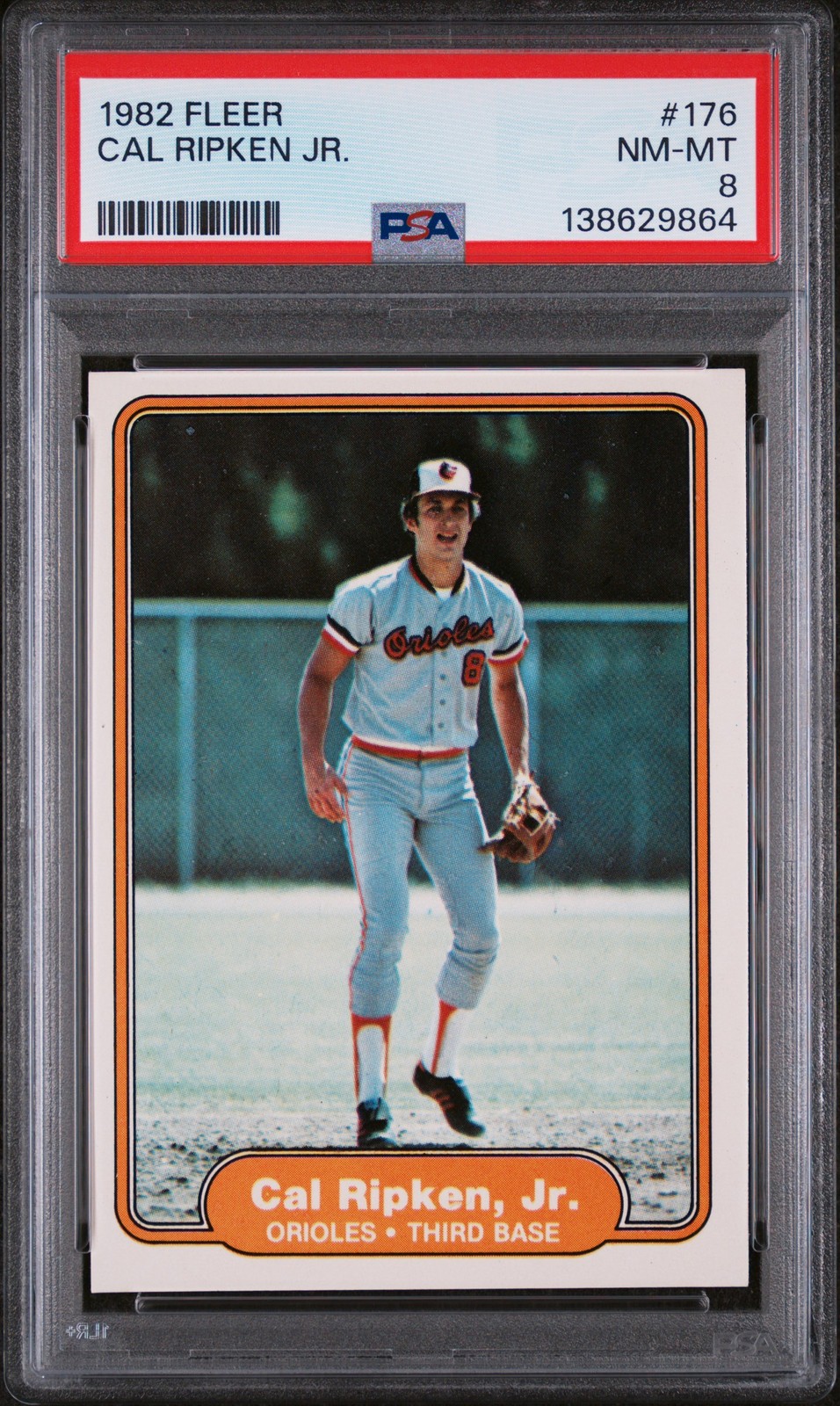 1982 FLEER #176 CAL RIPKEN JR. ROOKIE RC PSA 8