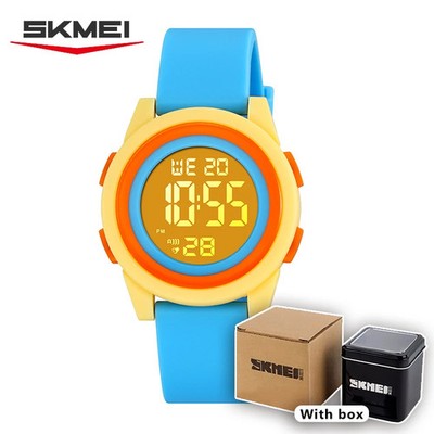 Stopwatch Girls Waterproof Watch SKMEI 2429 LED Wristwatches Boys Sport