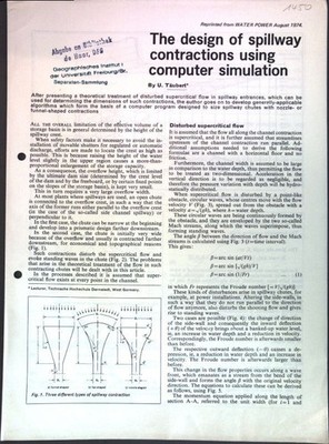 The design of spillway contractions using computer simulation; Täubert, U.: