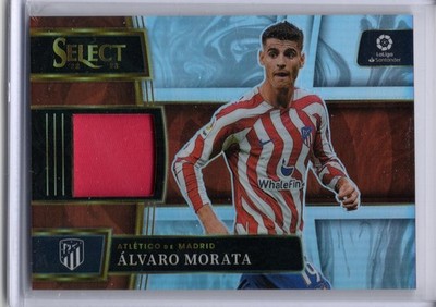 Alvaro Morata 2022-23 Panini Select La Liga Select Materials Relic Silver Prizm