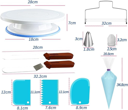 35 Pcs Cake Decorating Supplies Kit, Cake Decorating Set with Cake Turntable,... - Picture 2 of 12