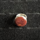 Chimney Butte Native American Sterling Silver Round Cabochon Ring Size 3.5 — photo 2