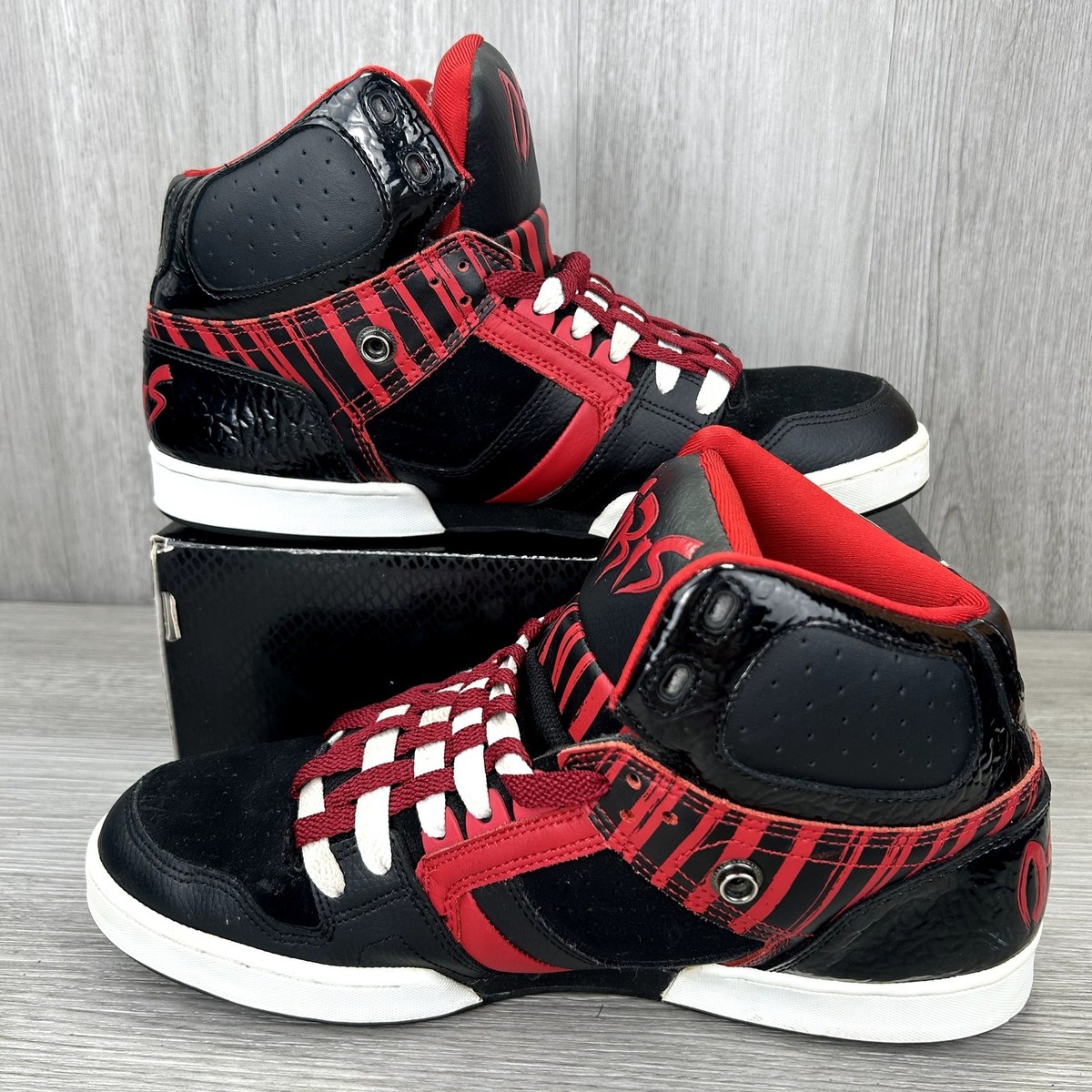 Osiris NYC 83 Black Red Lucky 13 Freddy Kreuger Mens 12