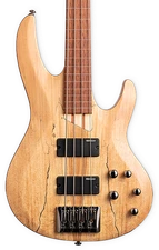 ESP LTD B-204SM Fretless Bass. Spalted Maple Natural Satin