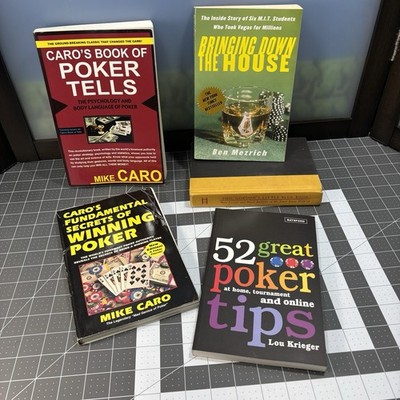 Poker Casino 5-Book Lot Phil Gordon Mike Caro Tells Bringing Down House 52 Tips