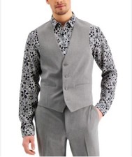 Minimalist Men Gray Vest Essential Wardrobe Staple All Seasons wedding preppy XL