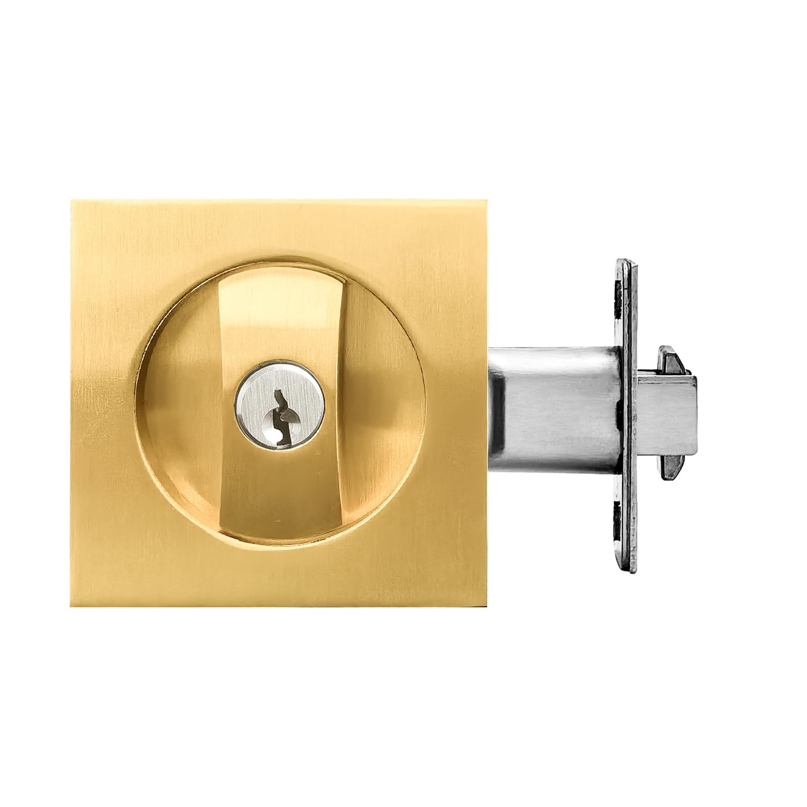 Pocket Door Lock with Key for Privacy on Bathroom Bedroom Sliding Doors-image