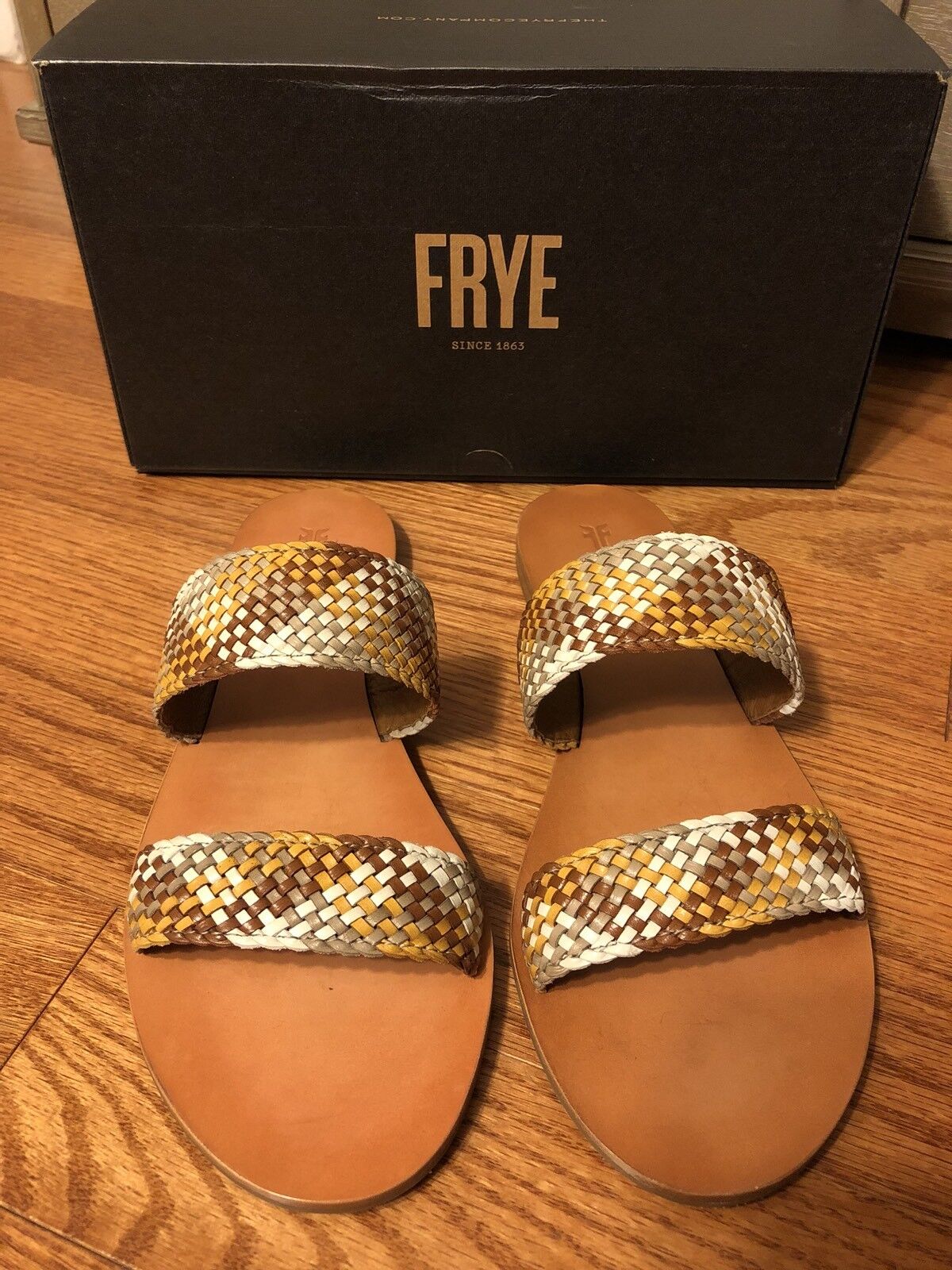 frye katie woven slide