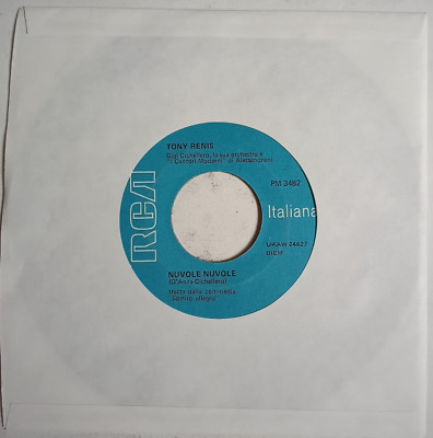 TONI RENIS -NUVOLE NUVOLE / LA CANZONE- ITALIAN 7 '' SINGLE PAPER SLEEVE, CHANSON