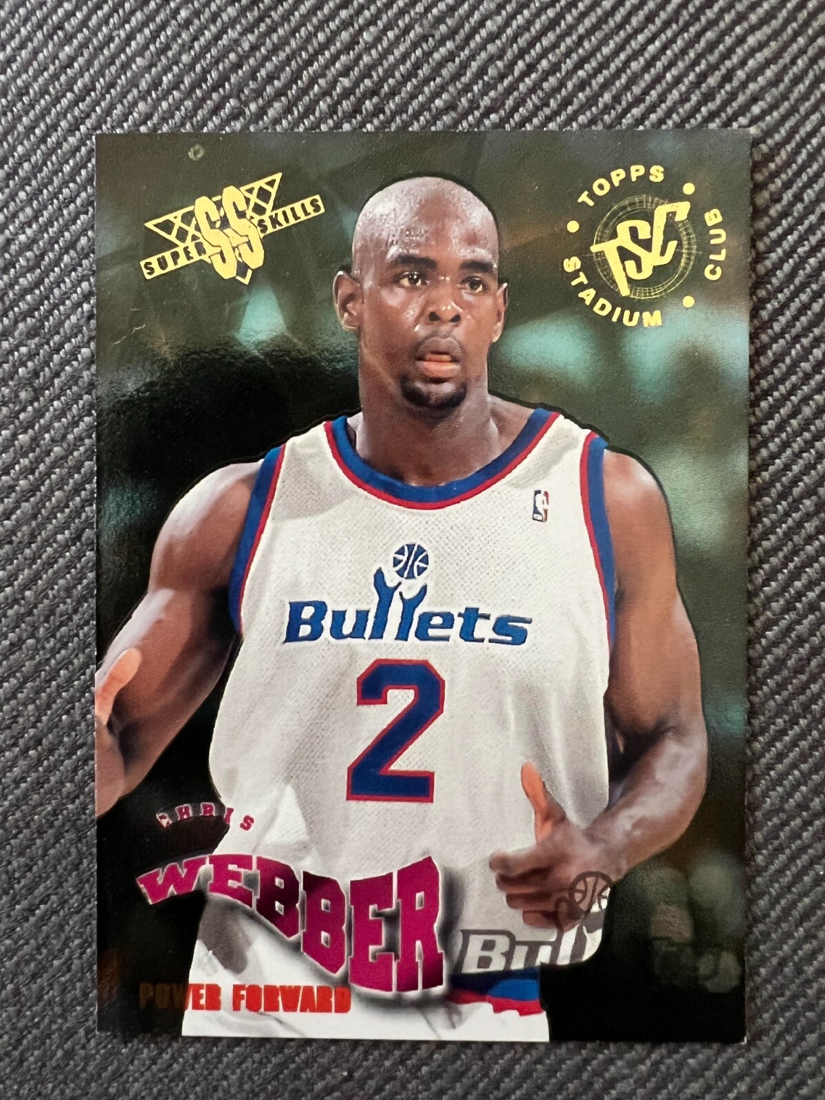 Chris Webber 1994-95 Topps Stadium Club Basketball Super Skills Blocker Card #19