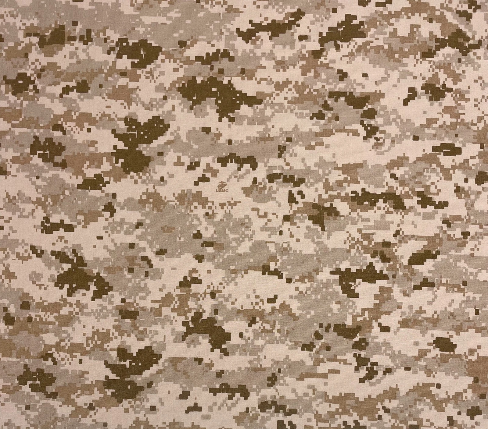 MARPAT DESERT 6oz MARINE USMC LOGO APPAREL NOMEX FR FABRIC BY 1/2(0.5) YARD 64"W image 1