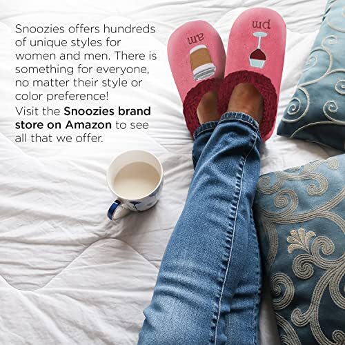Snoozies Pairable Slipper Socks | House Slippers for Medium, Bearly Awake - Picture 5 of 7